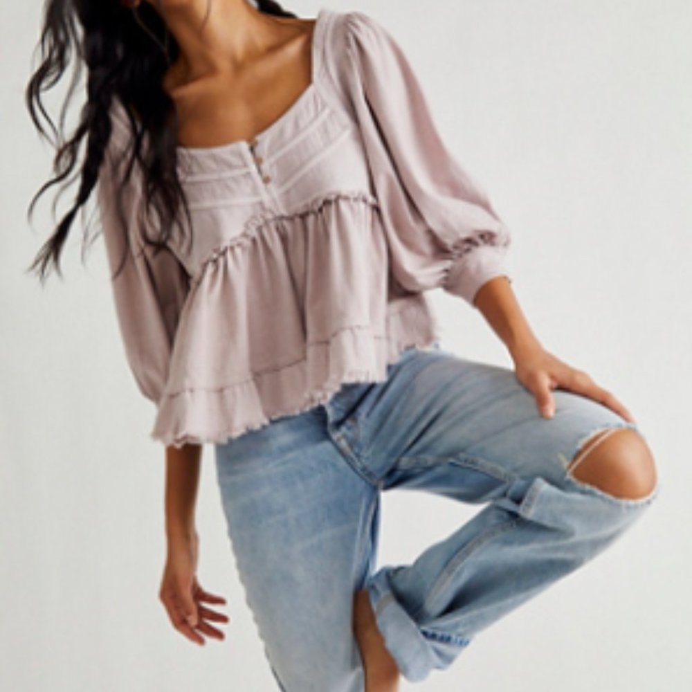 Free People Lavender Shelly Top (Size XS)